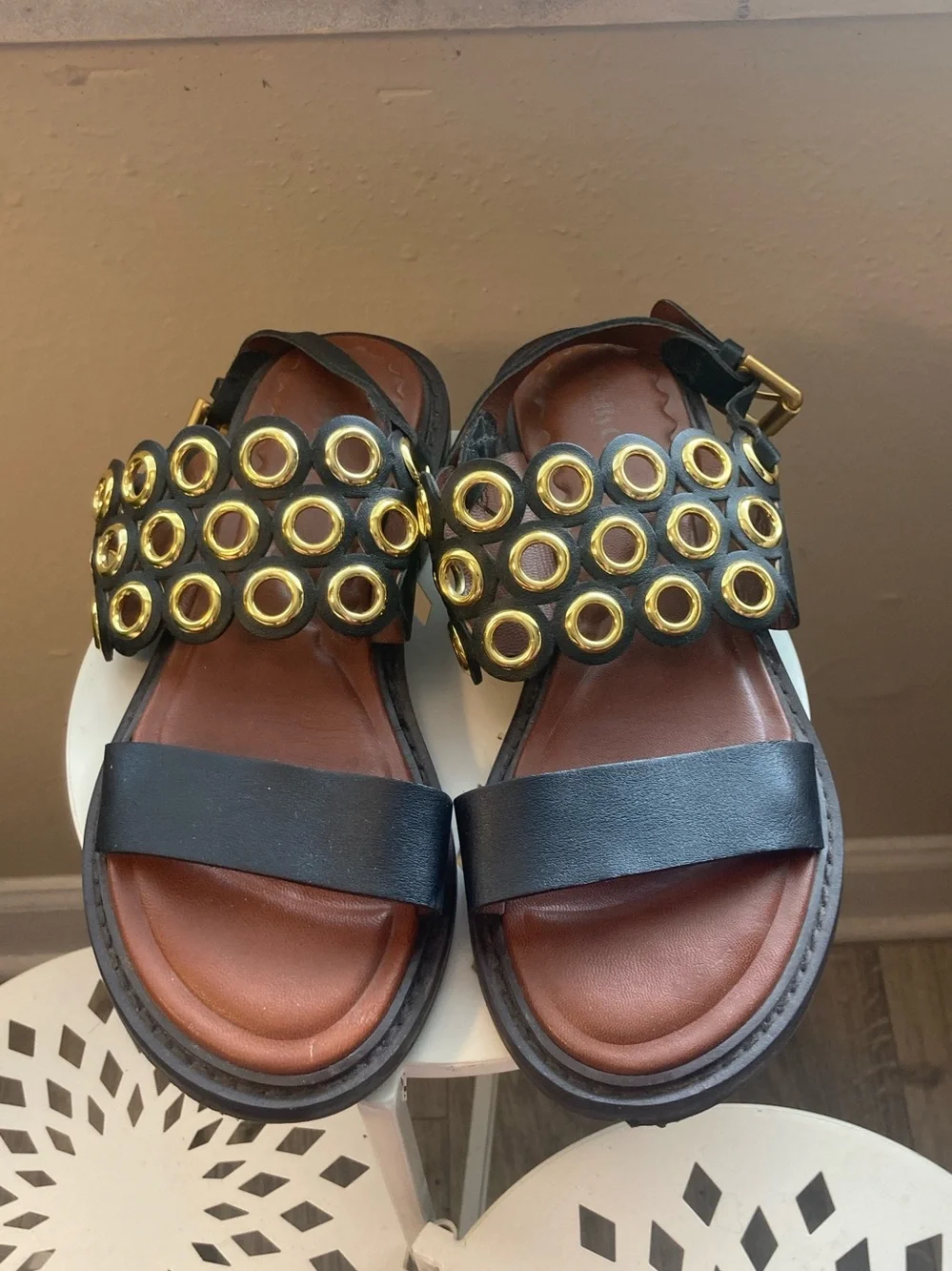 See By Chloe Steffi Leather Sandals size 37/7-7.5